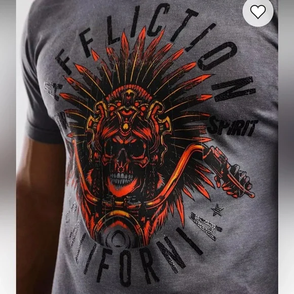 American Customs Ancient Rumble T-Shirt L Grunge Moto - Picture 3 of 7